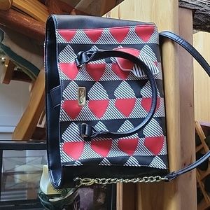 BETSEY JOHNSON lip print satchel